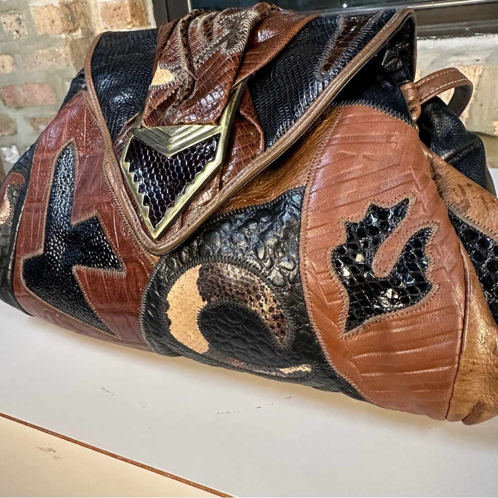 Vintage Sharif Patchwork Leather Purse